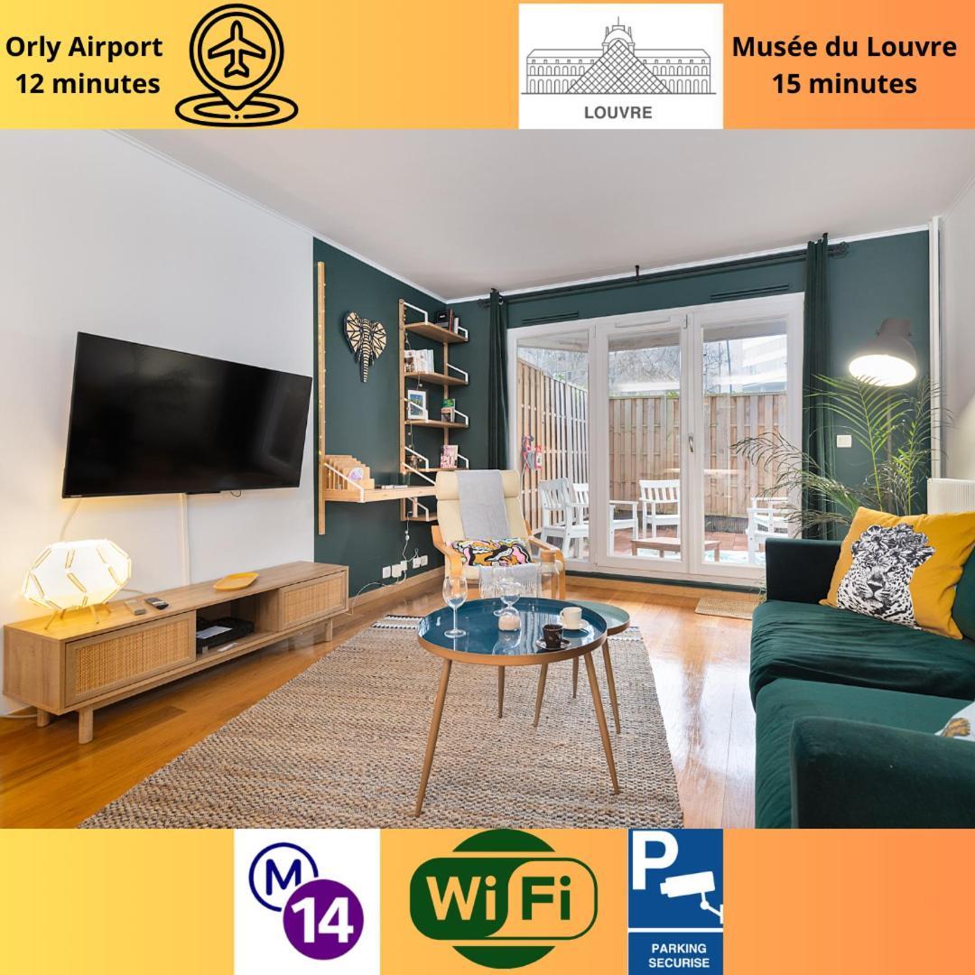 Apartamento Cosy'N Paris - Parking Secure - Metro 14 - Wifi - Terrace - Premium Bedding Gentilly Exterior foto